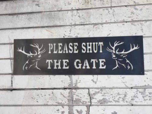 Shut The Gate (Deer) Sign