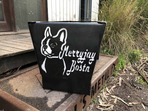 Boston Terrier Dog Fire Pit