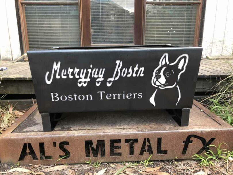 Boston Terrier Fire Pit