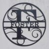 Monogram Letter Wall Art Circular