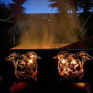 Staffordshire Terrier Dog Fire Pit