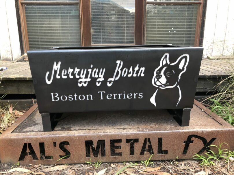 Boston Terrier Dog Fire Pit