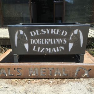 Dobermann Dog Fire Pit